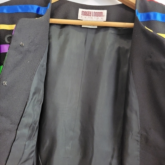 Vintage Black Blazer Size Petite 14 - Picture 11 of 16